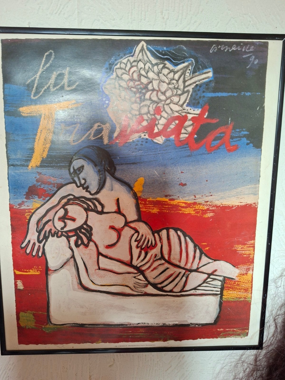 La Traviata poster gesigneerd door B. Maina, 1990, Ophalen of Verzenden