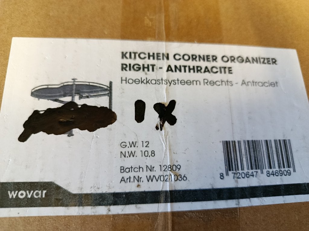 aluminium keuken  hoekkast organiser  rechts nieuw, Huis en Inrichting, Keuken | Keukenbenodigdheden, Ophalen, Overige typen, Nieuw