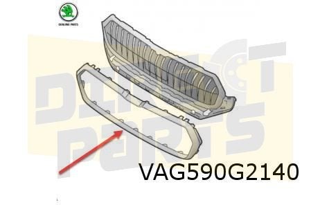 Skoda Enyaq IV (1/21-) Grille omlijsting (F9R black-magic) O