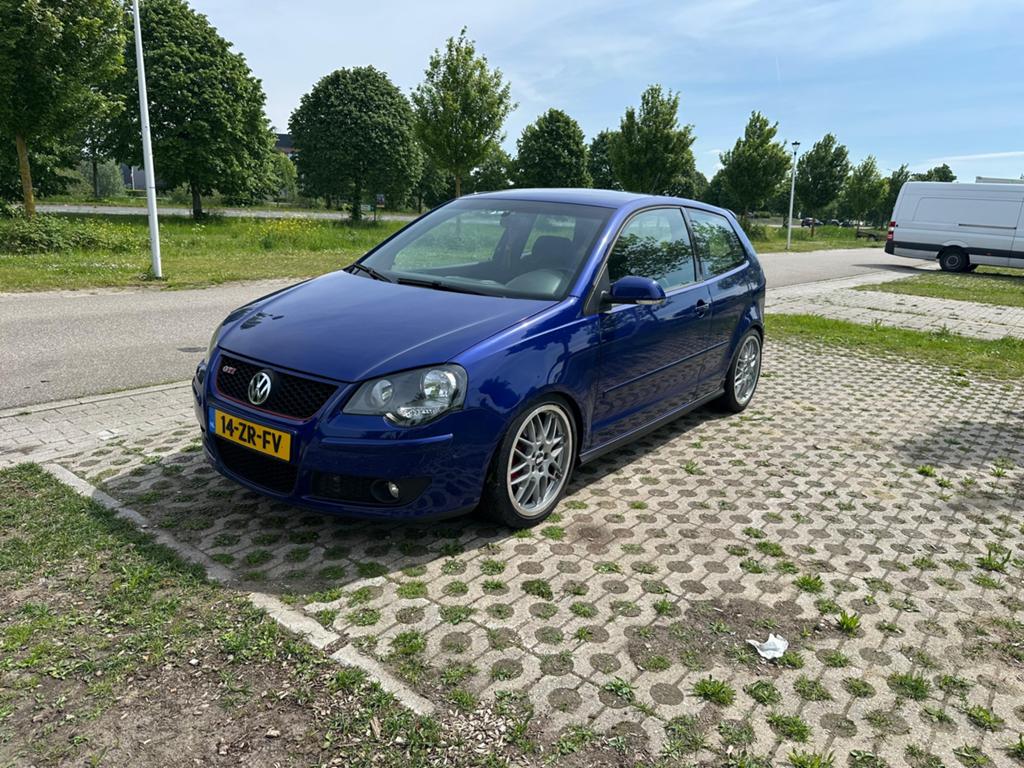 Volkswagen Polo 1.8 Turbo  2008 Blauw, Stof, 1139 kg, 4 cilinders, Blauw