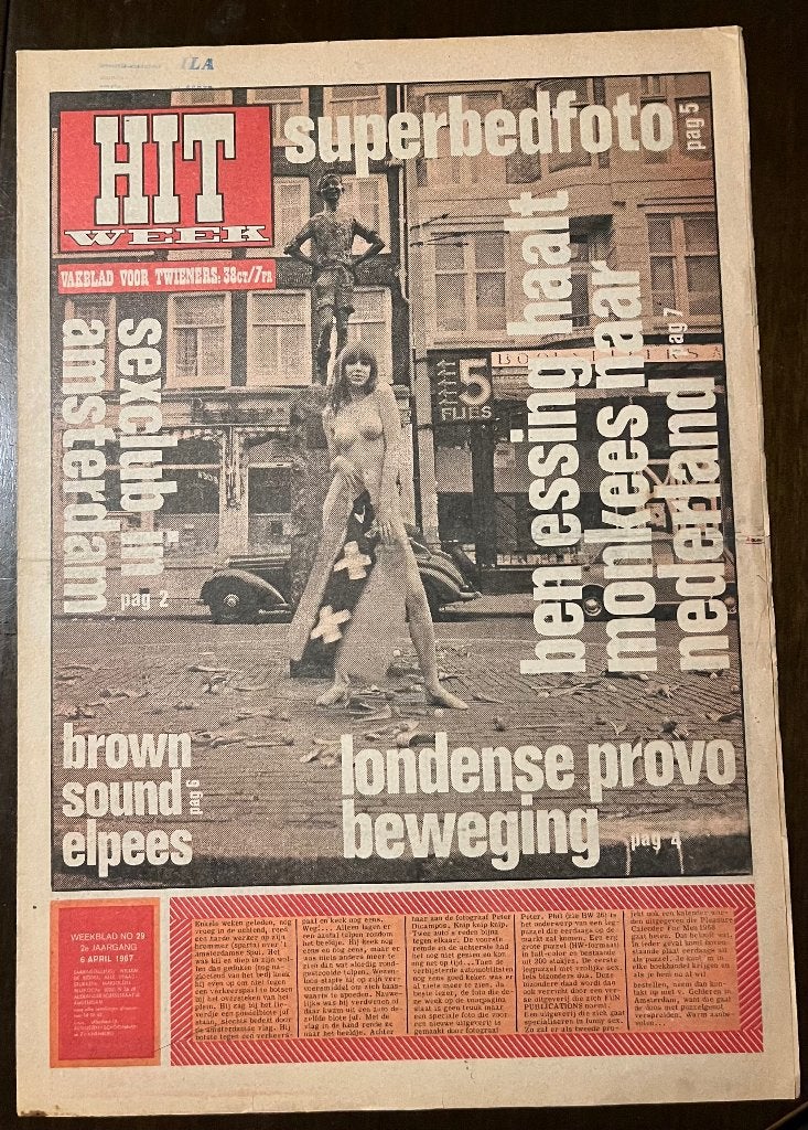 HITWEEK NR.29 APR/1967 MUZIEKKRANT HIPPIEKRANT, Verzenden, Gelezen, Muziek, Film of Tv