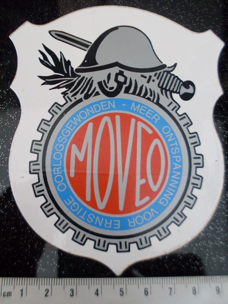sticker moveo onstpanning voor ernstige oorlogs gewonden, Verzenden, Zo goed als nieuw, Bedrijf of Vereniging