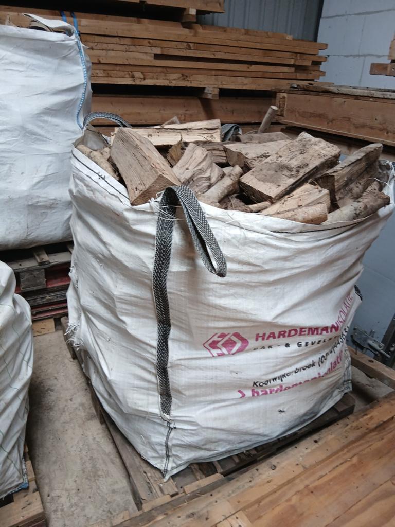 Big bag droog droog haardhout haardhout vrnml essenhout, Minder dan 3 m³, Ophalen
