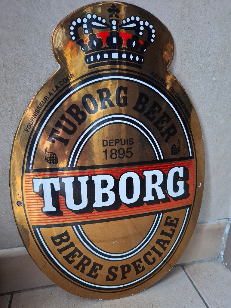 Emaillebord Tuborg bier, Ophalen of Verzenden, Nieuw, Reclamebord, Plaat of Schild, Overige merken