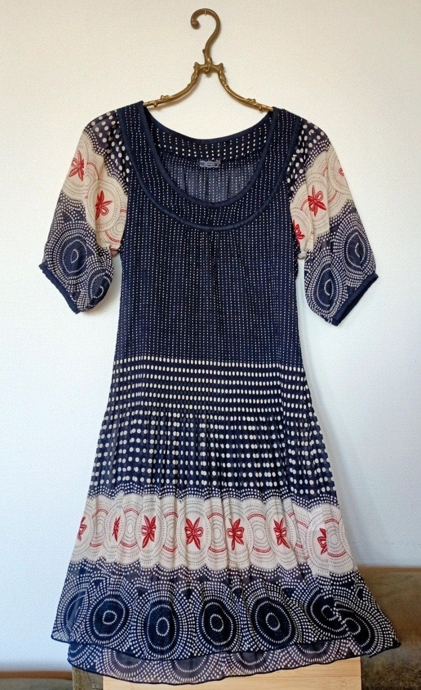 Geisha jurkje maat L, heel goed, Geisha, Meerkleurig, Maat 42/44 (L), Ophalen of Verzenden