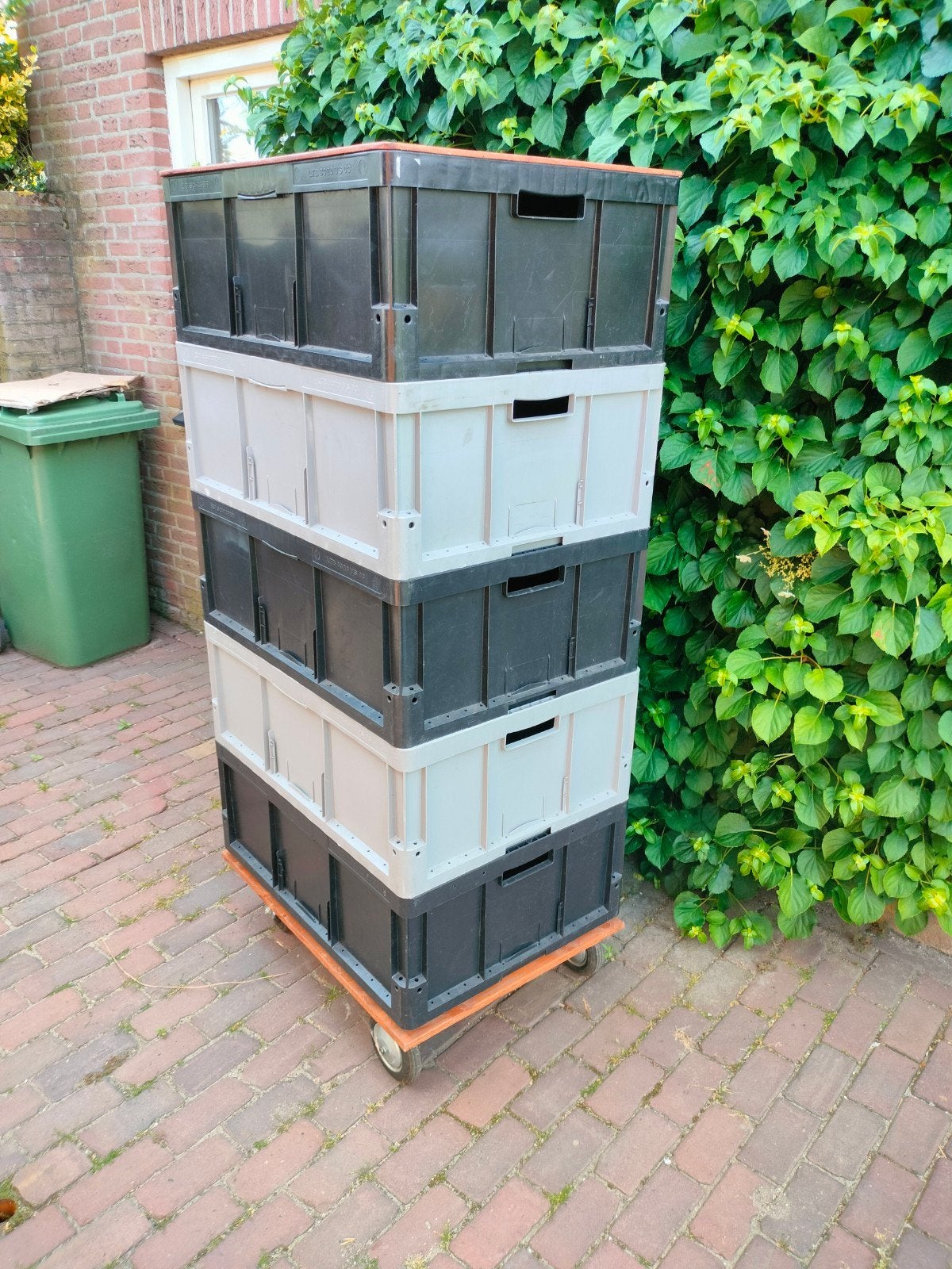 5x SSI Schäfer  Bakken met Rolplank, Doe-het-zelf en Verbouw, Kratten en Dozen, Ophalen, Gebruikt, 40 tot 60 cm, Opvouwbaar
