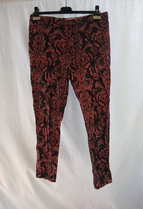 Leuke rood-zwarte 5/8 broek mt 40 merk H&M, Maat 38/40 (M), ., Ophalen of Verzenden, Zo goed als nieuw