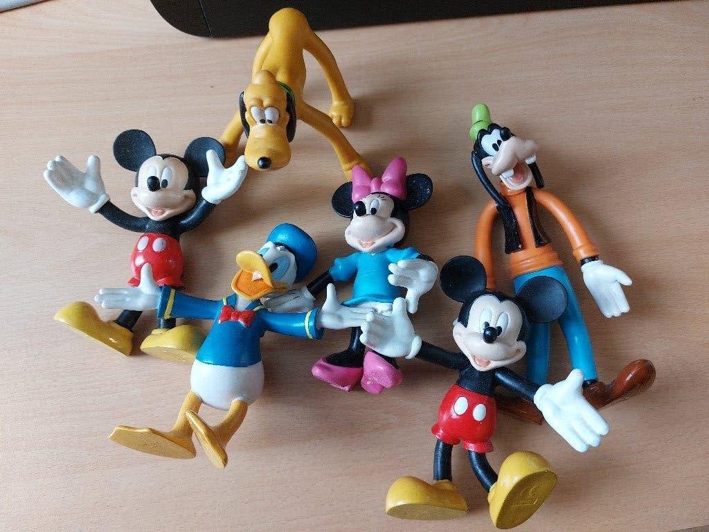 Disney popjes Donald Mickey Minnie Pluto Goofy, Ophalen, Mickey Mouse, Zo goed als nieuw, Beeldje of Figuurtje