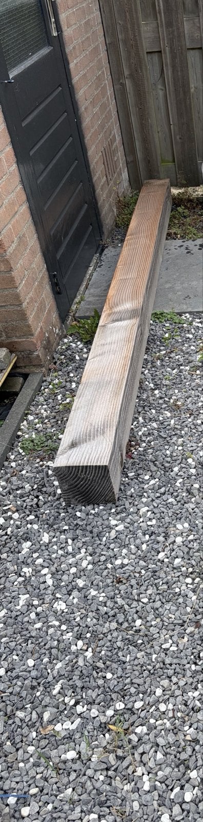 Paal Douglas - 15x15x250 cm, Ophalen, Gebruikt, 250 tot 300 cm, 50 mm of meer