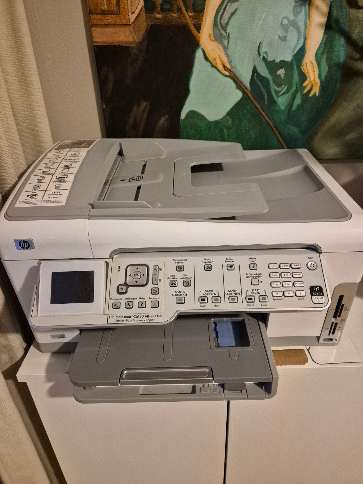 HP Photosmart C6180 All-in-One Printer - Zo goed als nieuw, Inkjetprinter, All-in-one, Draadloos, Ophalen of Verzenden