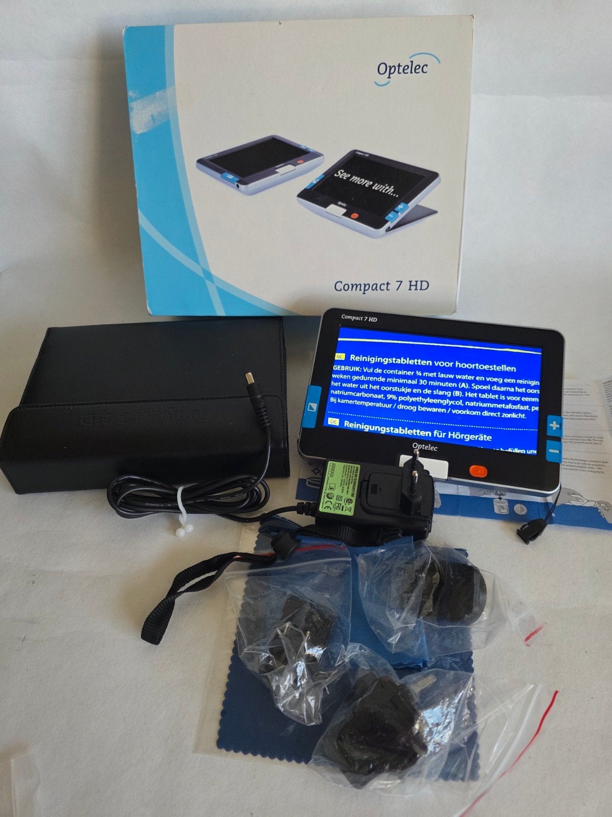 Optelec Compact 7 HD mobiele beeldschermloep, Ophalen of Verzenden, Zo goed als nieuw