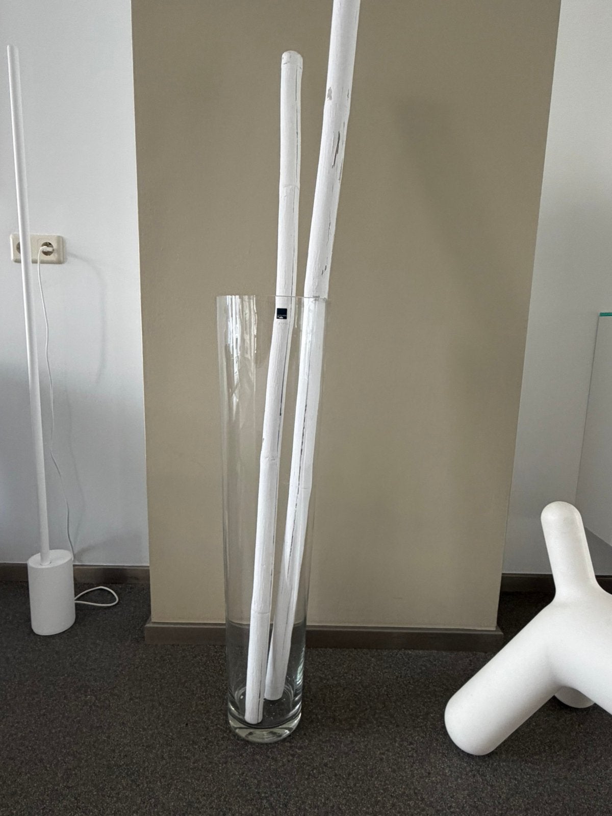Leonardo vaas 2x, Ophalen, Zo goed als nieuw, Glas, 90 cm