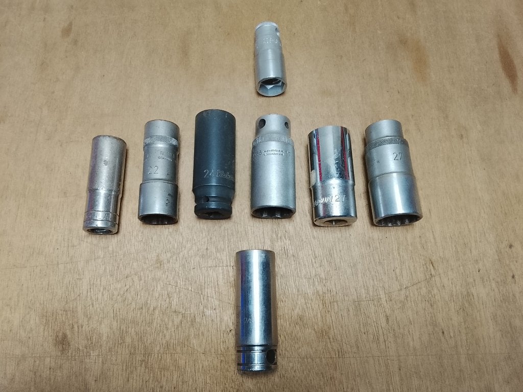 Lange doppen 1/2 gedore hazet facom bougiesleutel, Verzenden, Gebruikt
