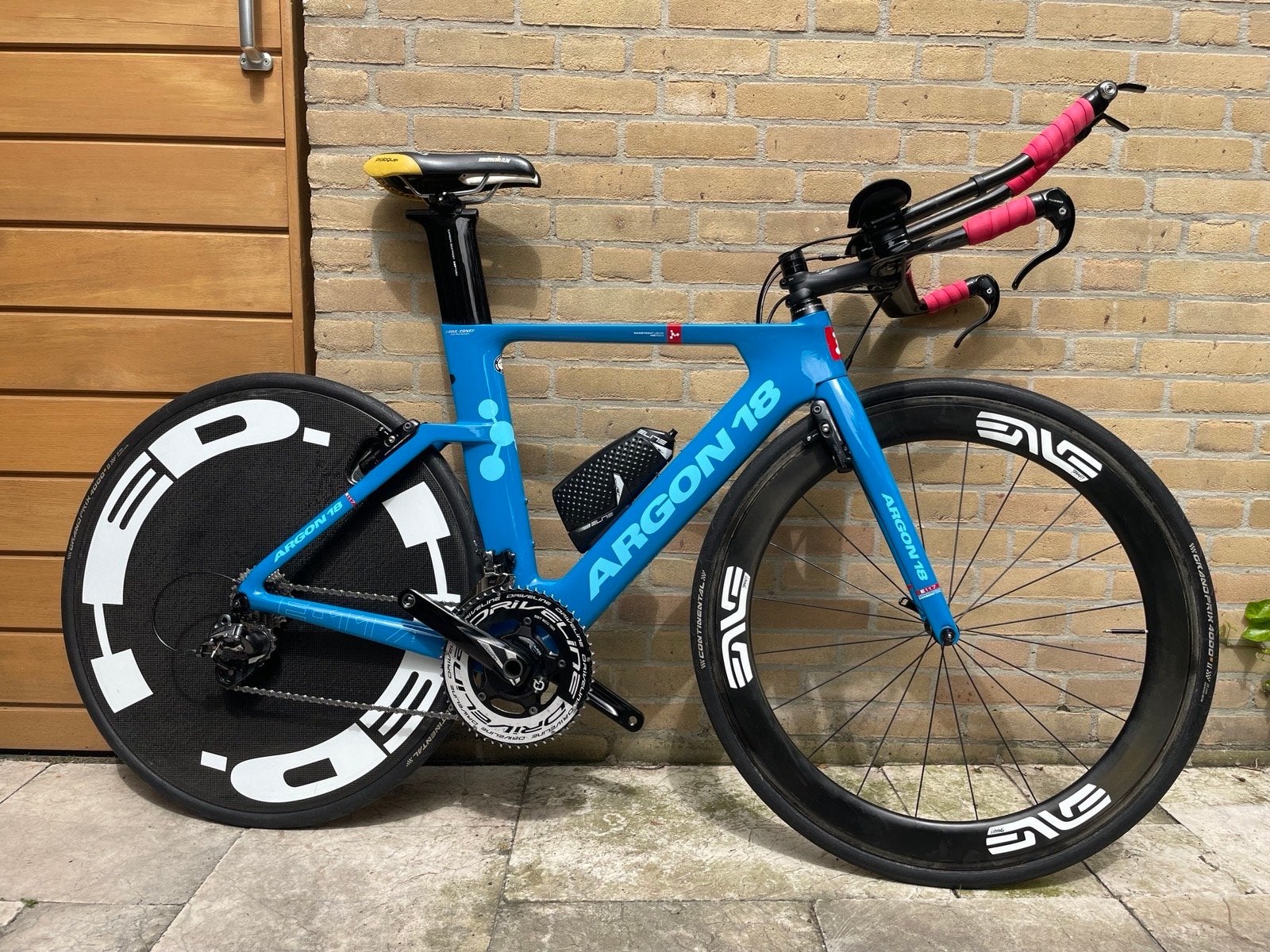 Argon 18 E-117 Triatlonfiets - SRAM Force, Carbon, Fietsen en Brommers, Fietsen | Racefietsen, 28 inch, Gebruikt, Carbon, Velgrem