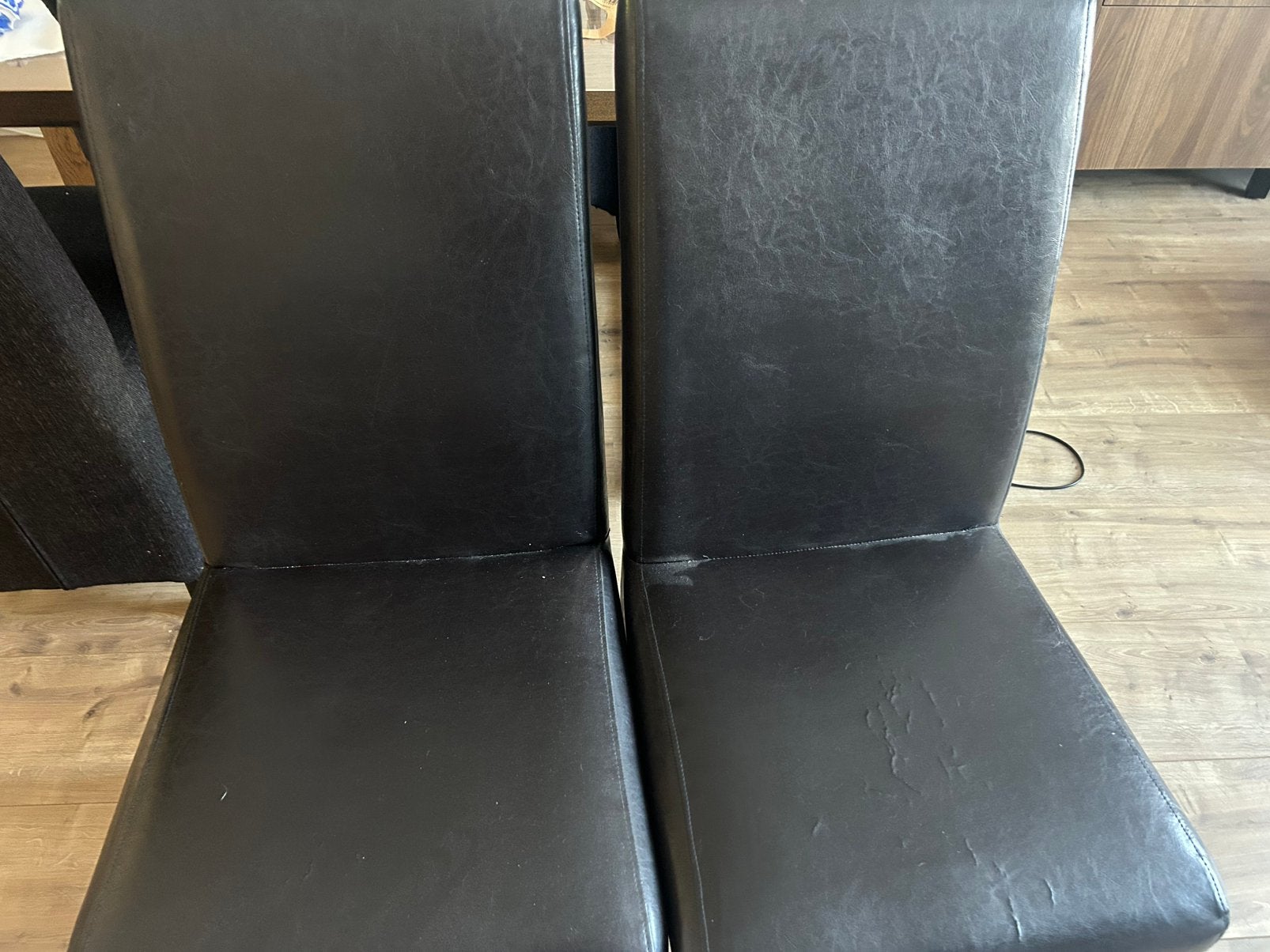 2 Eetkamerstoelen- bruin, Ophalen, Overige materialen, Gebruikt, Twee