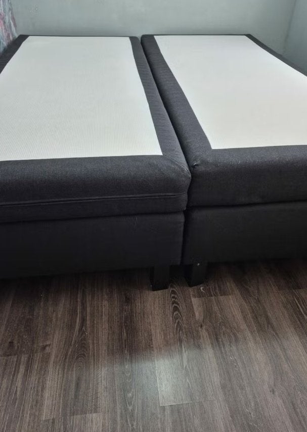 Bezorging is mogelijk 160x200 karlsson boxspring bed, Huis en Inrichting, Gebruikt, Zwart, Tweepersoons, Ophalen of Verzenden