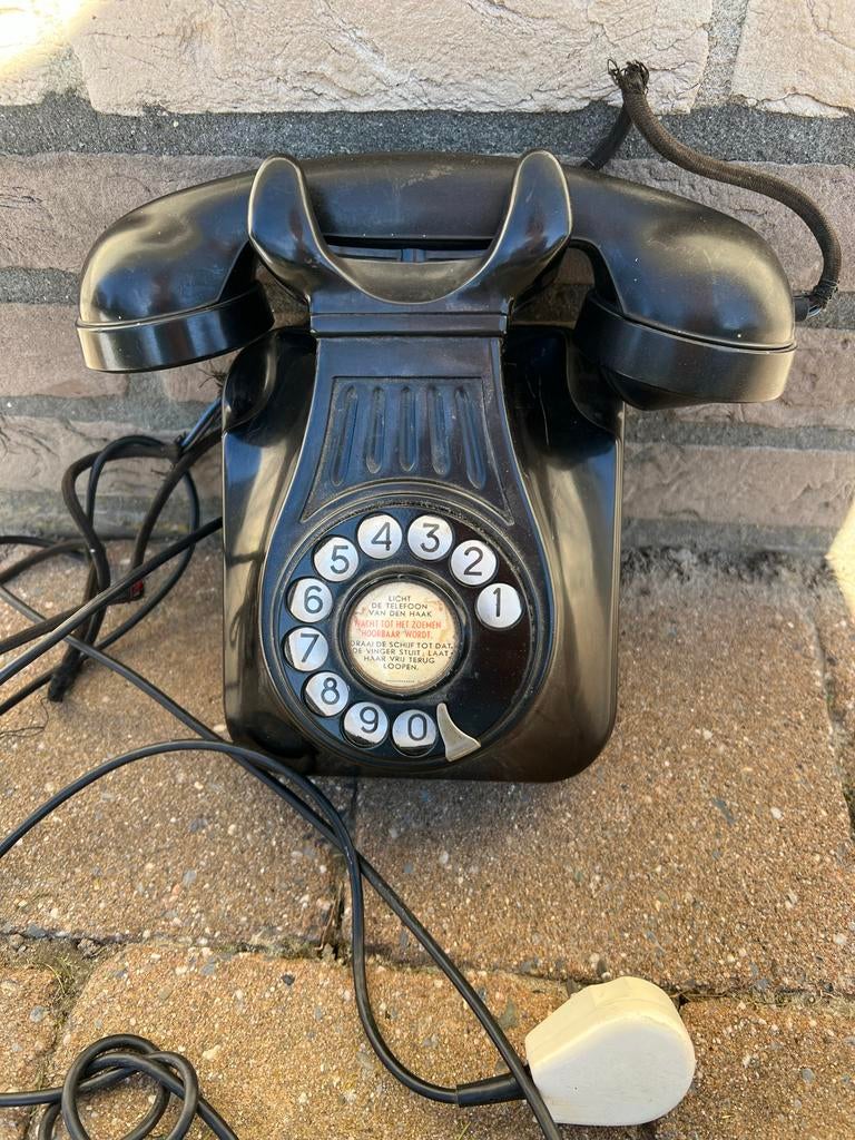 Bakelieten wandtelefoon, Ophalen, Gebruikt, 1 handset