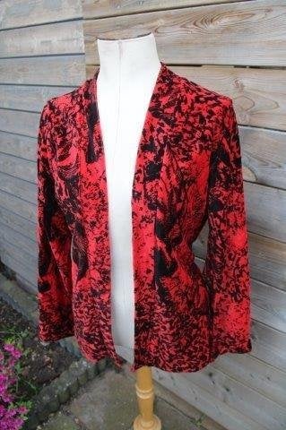 Vest rood/ zwart Alix mt XS ( valt groter) Vaste prijs OPRUI, Maat 38/40 (M), Alix the label, Ophalen of Verzenden, Zo goed als nieuw