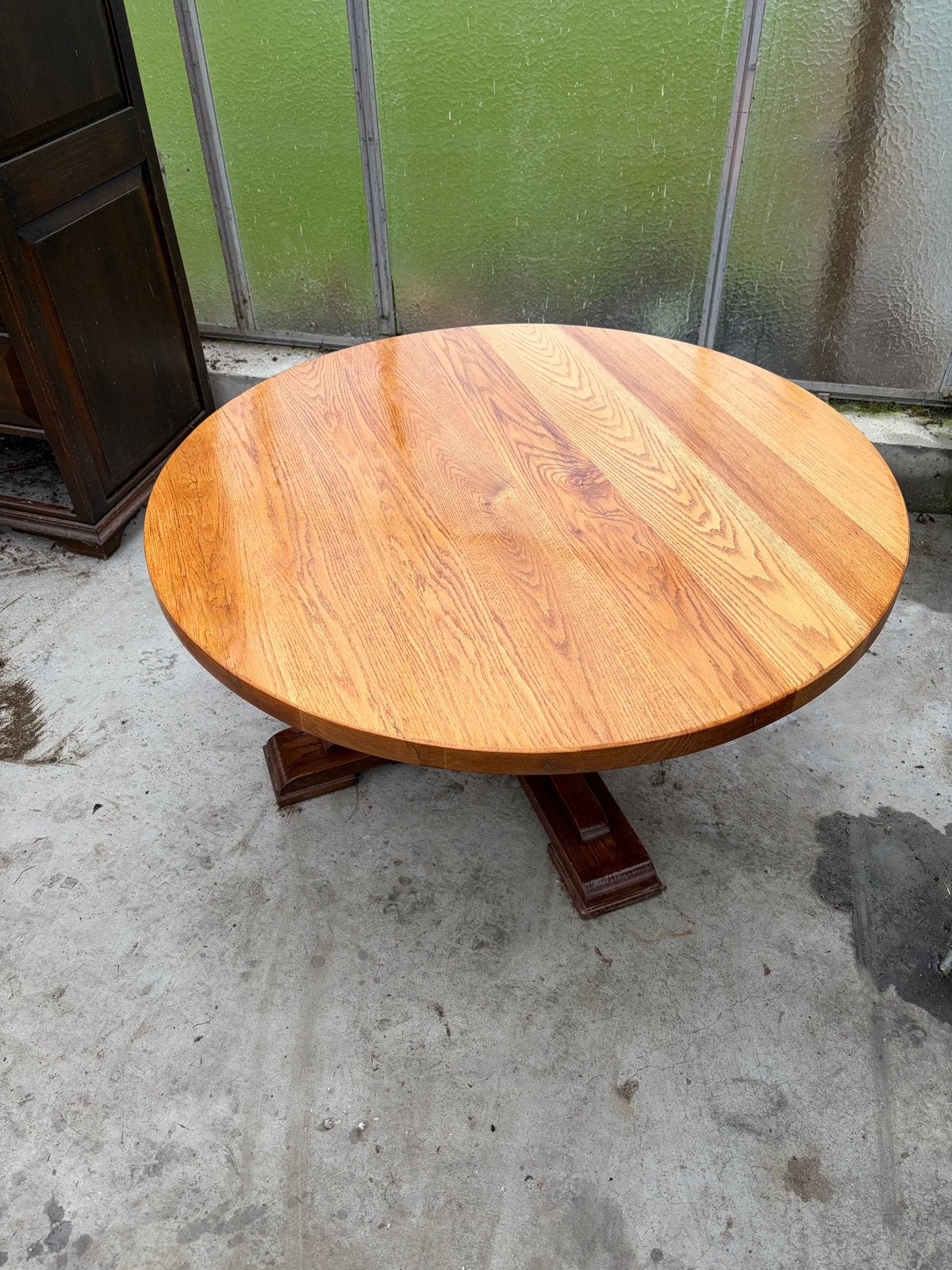 Ronde houten salontafel, Antiek en Kunst, Ophalen