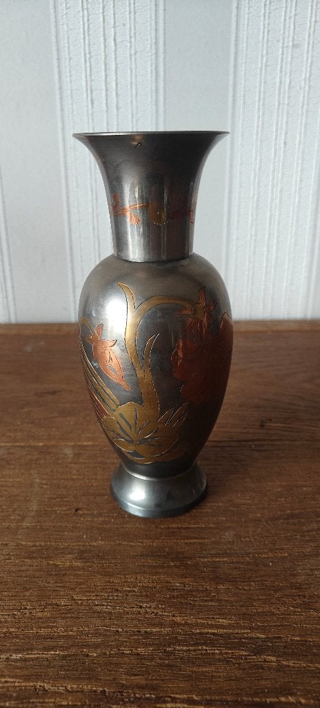 Vintage Aziatische Vaas - Mixed Metal (Bohemian), Ophalen of Verzenden
