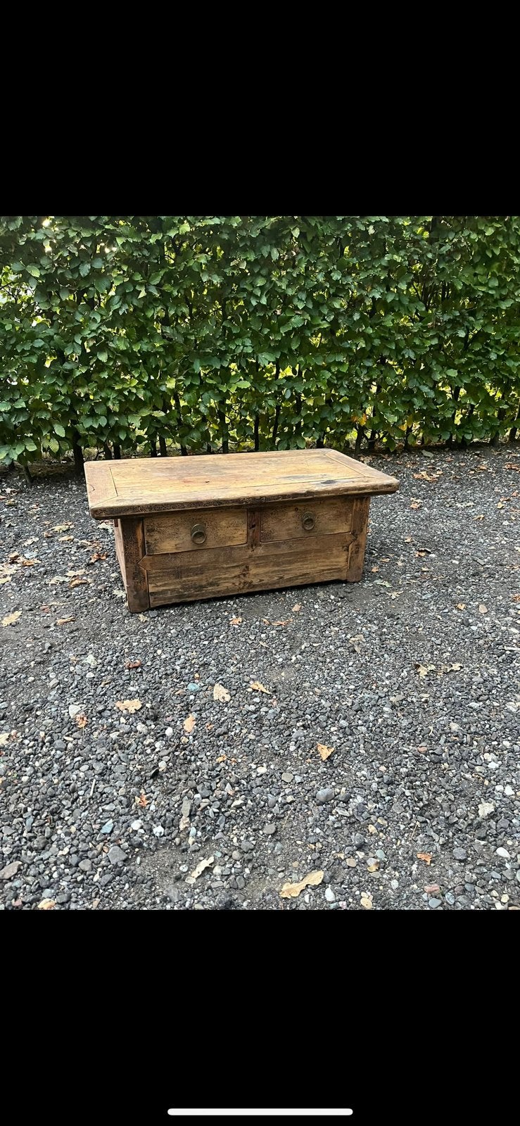 Stoere houte salon tafel met lades, Ophalen, Zo goed als nieuw, 50 tot 100 cm, Minder dan 50 cm