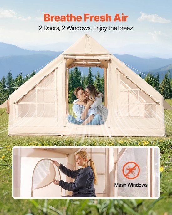Opblaasbare Tent - Bell Tent - Camping Tent - Tenten - Kampe, Corvance B.V., Verzenden, Nieuw, Corvancebol@gmail.com