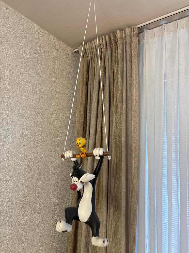 Sylvester en Tweety trapeze beeldje, Verzamelen, Disney, Ophalen of Verzenden, Overige figuren, Gebruikt, Beeldje of Figuurtje