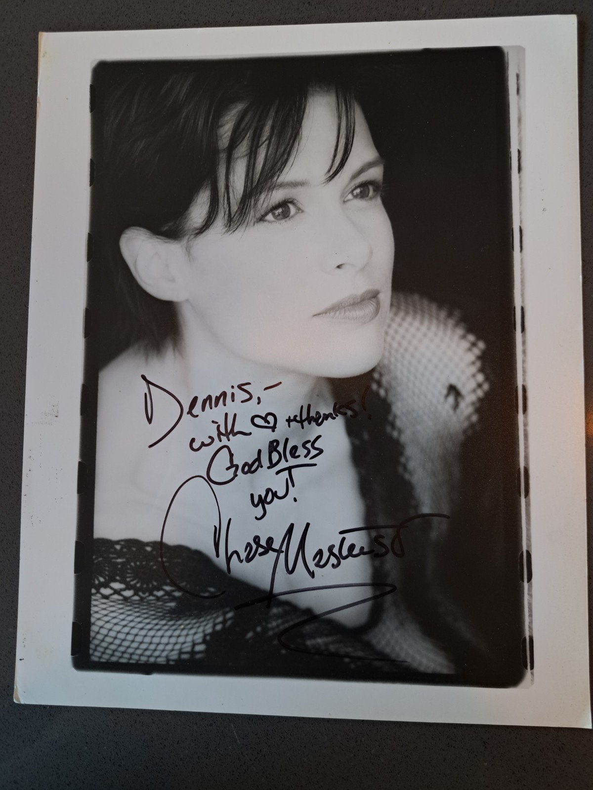 Gesigneerde foto Chase Masterson, Leeta, Gebruikt, 1980 tot heden, Foto, Ophalen of Verzenden