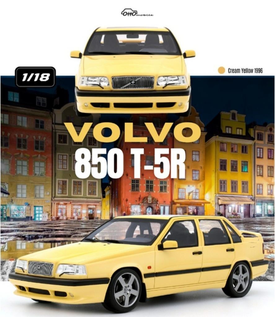 1:18 Volvo 850 T SR 1996 Crème geel Ottomobile 999 stuks!!, Ophalen of Verzenden, Nieuw, Auto, OttOMobile