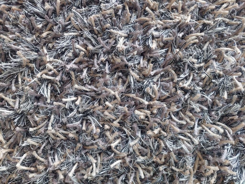 Vloerkleed 290x200 cm - Grijs/Beige Shaggy, Ophalen, Gebruikt, Grijs, Modern, Shaggy