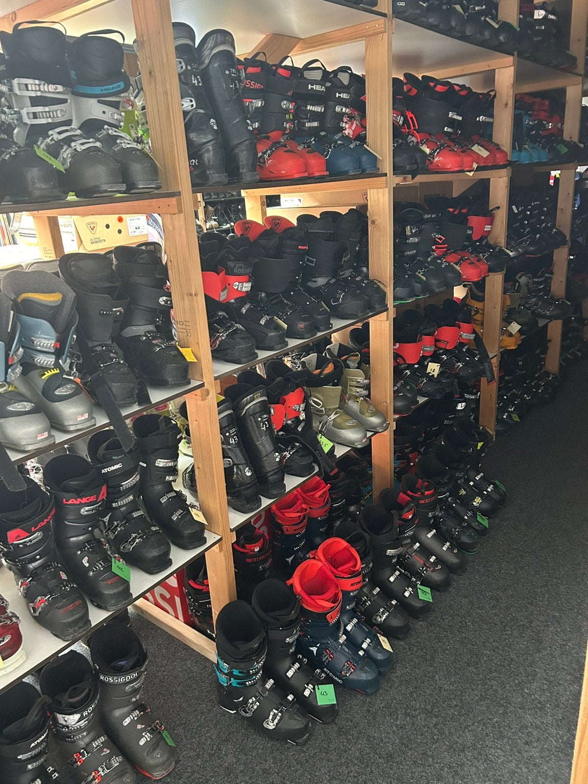 Grote voorraad skischoenen, maat 15.5 t,m maat 53, 160 tot 180 cm, Schoenen, Ophalen, Overige merken