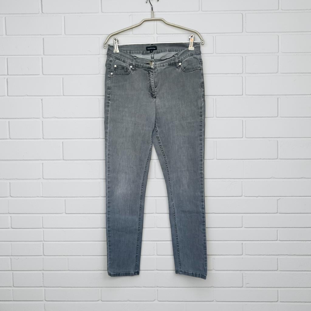Caroline Biss Jeans Maat 40 Grijs Denim Skinny Casual, Cb, Cb, Ophalen of Verzenden, Zo goed als nieuw