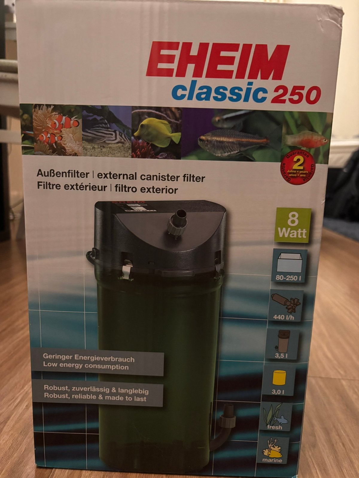 (New) Eheim Classic 250 (2213) Buitenfilter Aquarium, Ophalen, Zo goed als nieuw