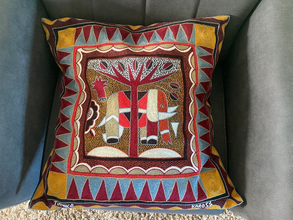 Afrikaanse kussen, Handgemaakt, Vierkant, Nieuw, Ophalen of Verzenden