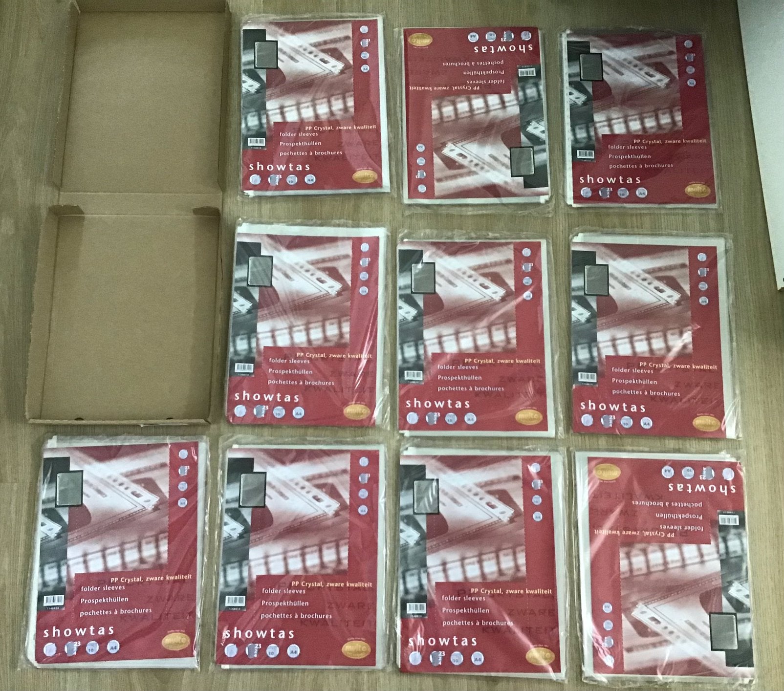 10 pak Multo PP Crystal showtassen A4 23 rings a 10 stuks, Ophalen of Verzenden, Nieuw