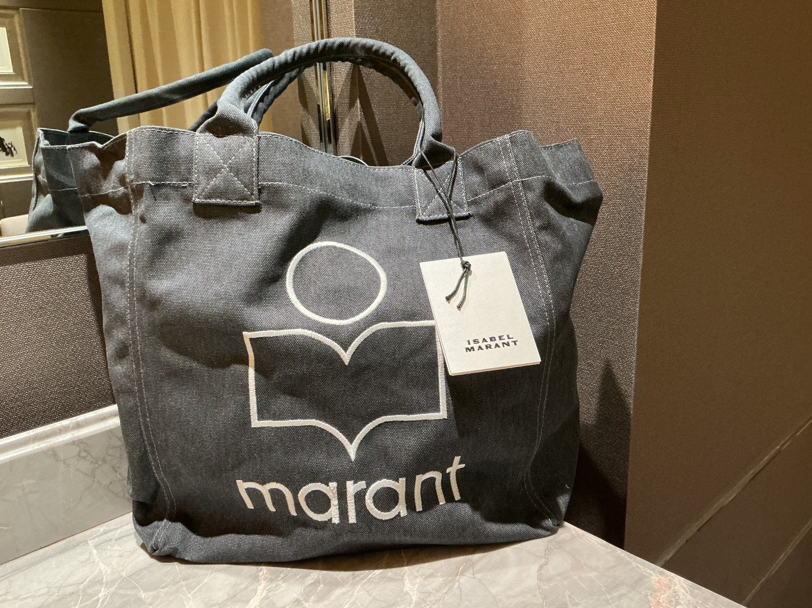 Isabel Marant shopper donkerblauw denim nieuw met kaartjes!, Ophalen of Verzenden, Nieuw, Blauw, Shopper