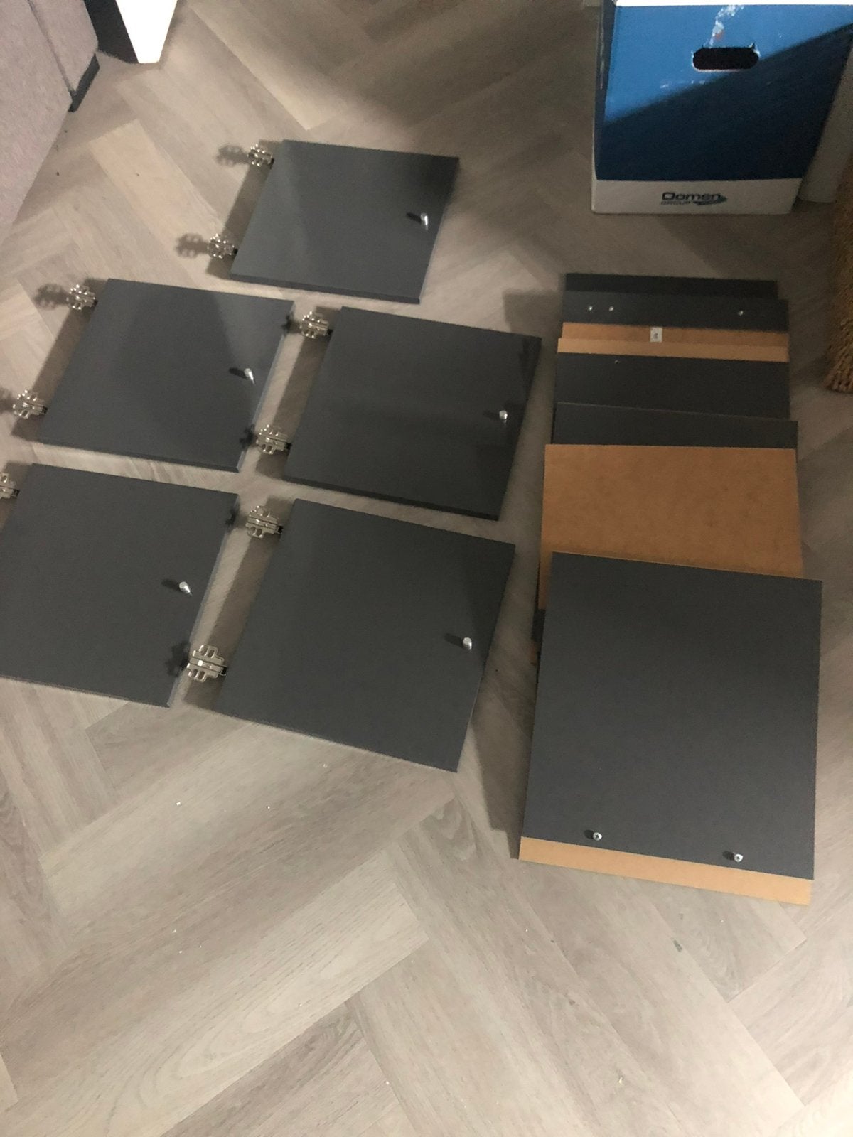 Inzet Deurtjes en laden hoogglans grijs Ikea Kallax kast, Ophalen, Minder dan 50 cm, Zo goed als nieuw, Minder dan 100 cm