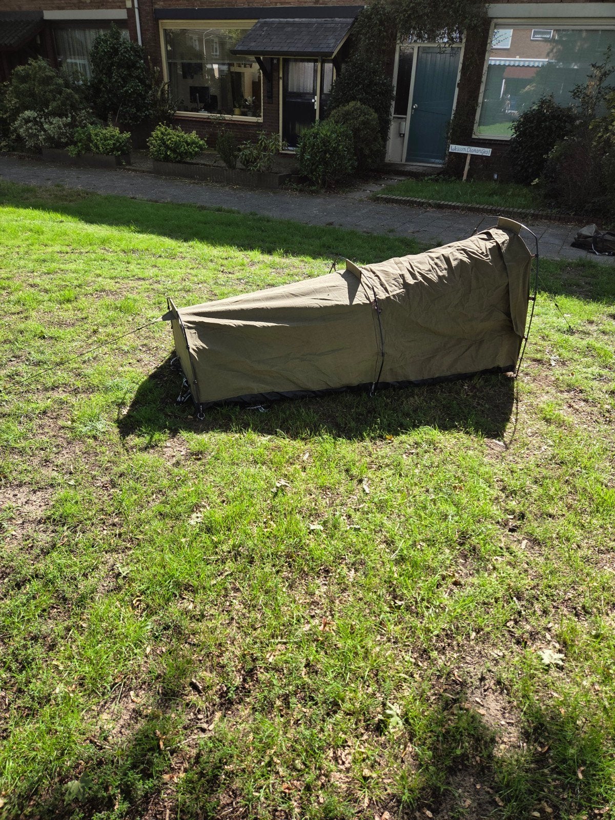 Compacte 1-persoons tent (Kings swag), Ophalen of Verzenden, Zo goed als nieuw, Tot en met 2