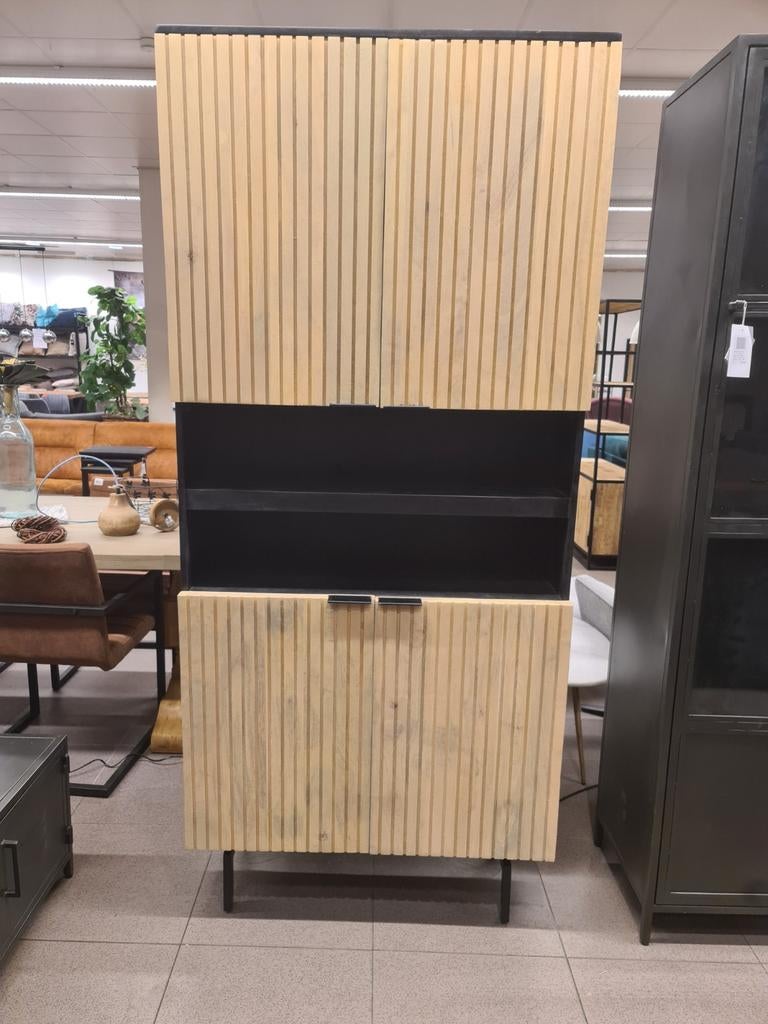 Nieuwe icathcers piano collectie kast 200x90x40cm mango €295, Huis en Inrichting, Ophalen, ., Nieuw, .