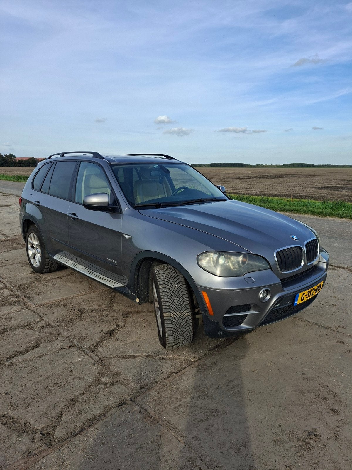 BMW X5  3.5 liter benzine 6 cilinder, Auto's, Automaat, Beige, 3500 cc, Leder