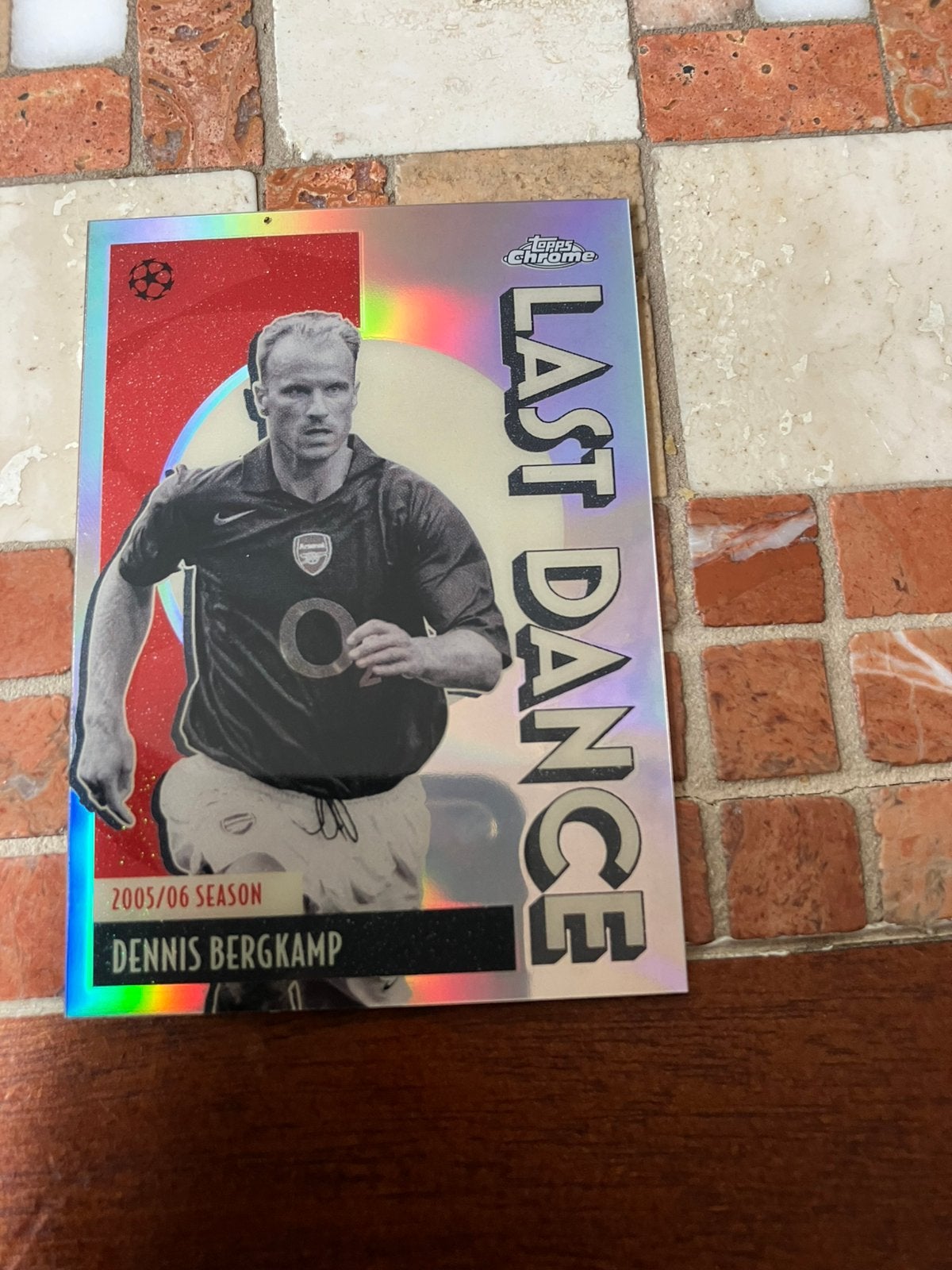 Dennis Bergkamp panini topps, Verzamelen, Ophalen of Verzenden, Zo goed als nieuw, Buitenlandse clubs, Poster, Plaatje of Sticker