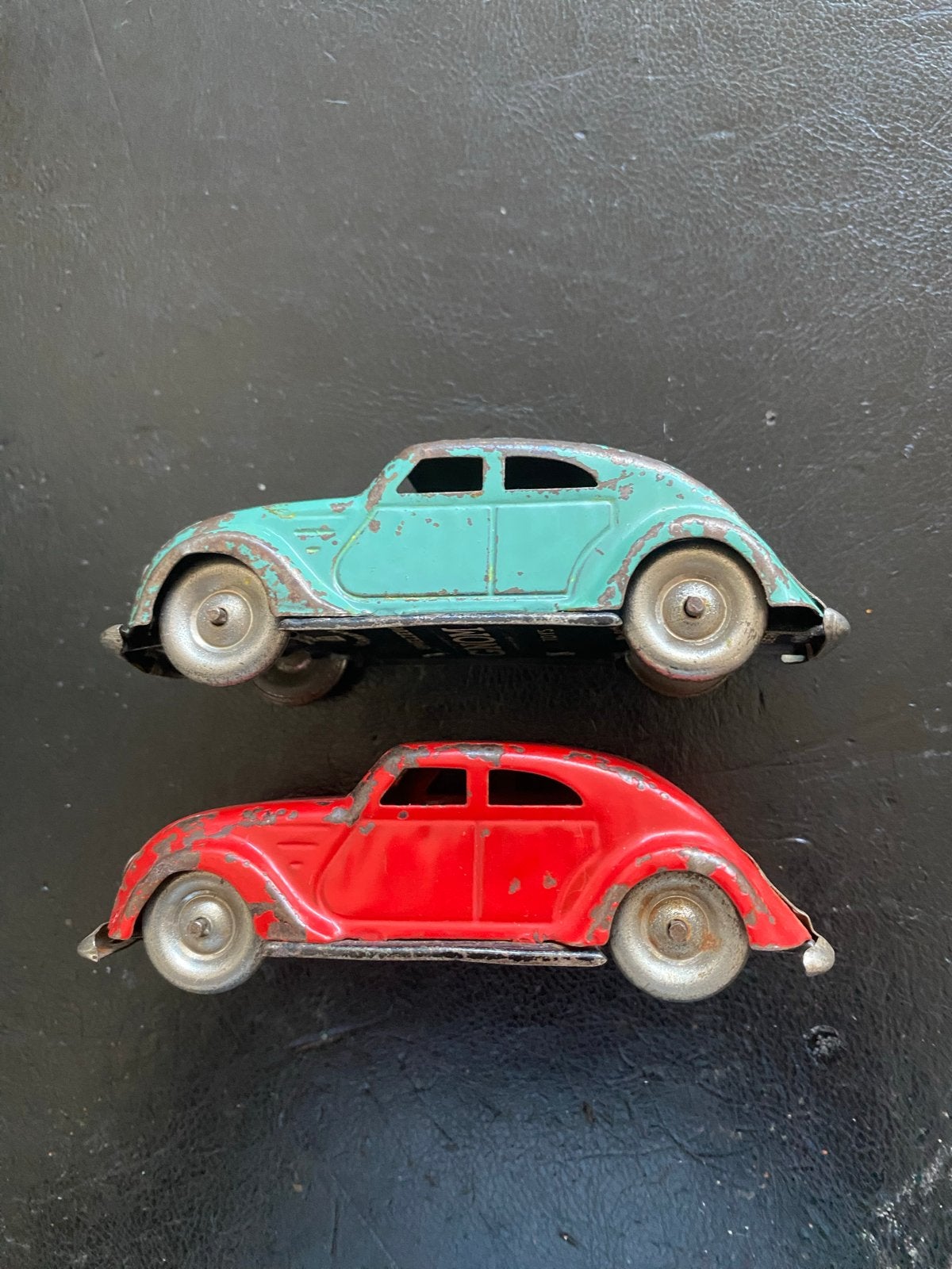 Vintage Gnom Toys Lehmann blikken auto's (2 stuks), Ophalen of Verzenden, Gebruikt