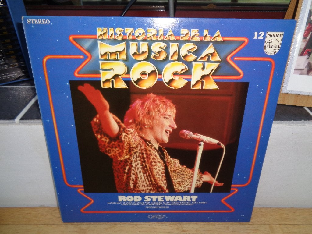 Rod Stewart LP "Historia de la Musica Rock" [Spanje-1981], LP, Gebruikt, Beschermende buitenhoes, 12 inch