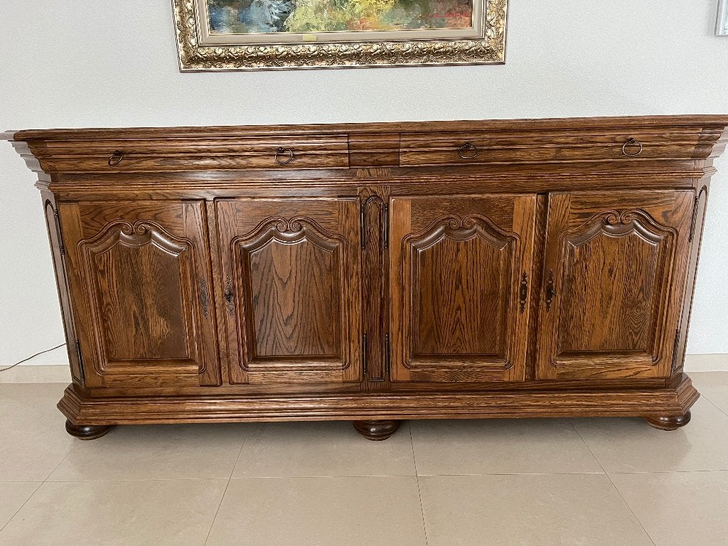 eiken houten dressoir, Ophalen, Met deur(en), 150 tot 200 cm, Eikenhout