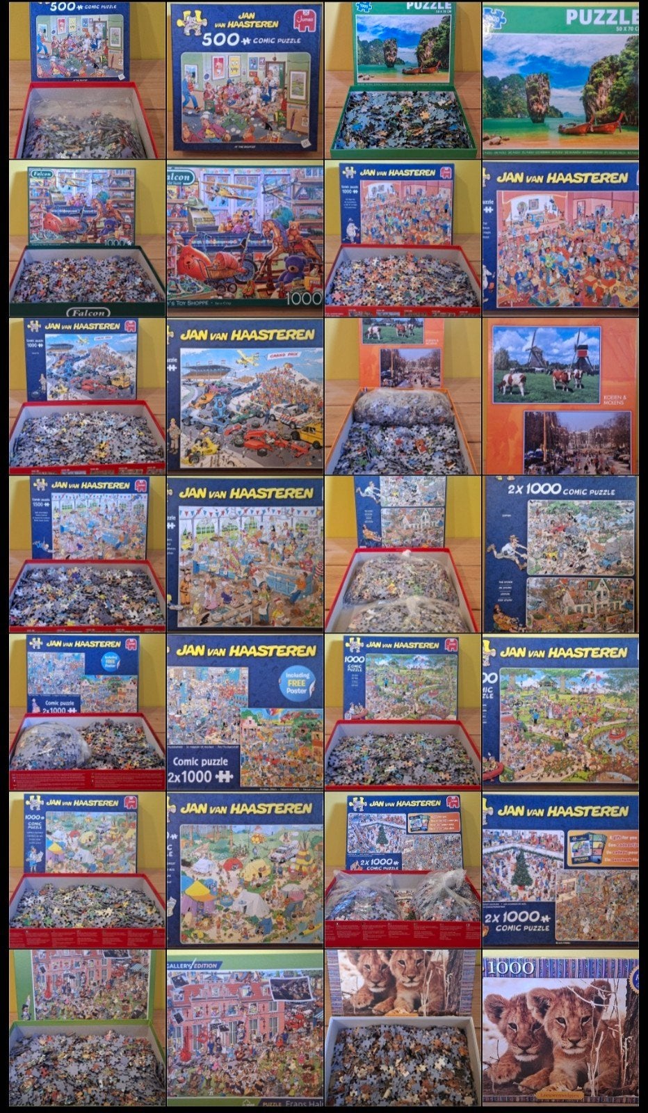 Grote puzzelcollectie te koop - Jan van Haasteren & meer, Hobby en Vrije tijd, Denksport en Puzzels, Ophalen, 500 t/m 1500 stukjes