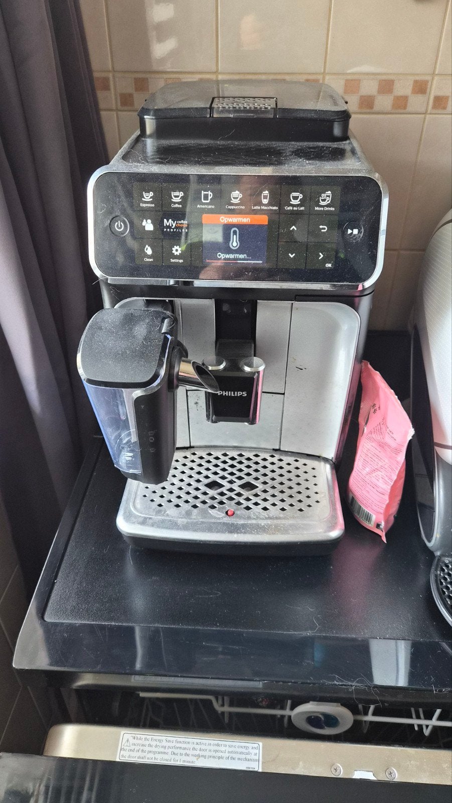 Philips Volautomatische Espressomachine - Gebruikt, Witgoed en Apparatuur, Gebruikt, Espresso apparaat, 4 tot 10 kopjes, Afneembaar waterreservoir