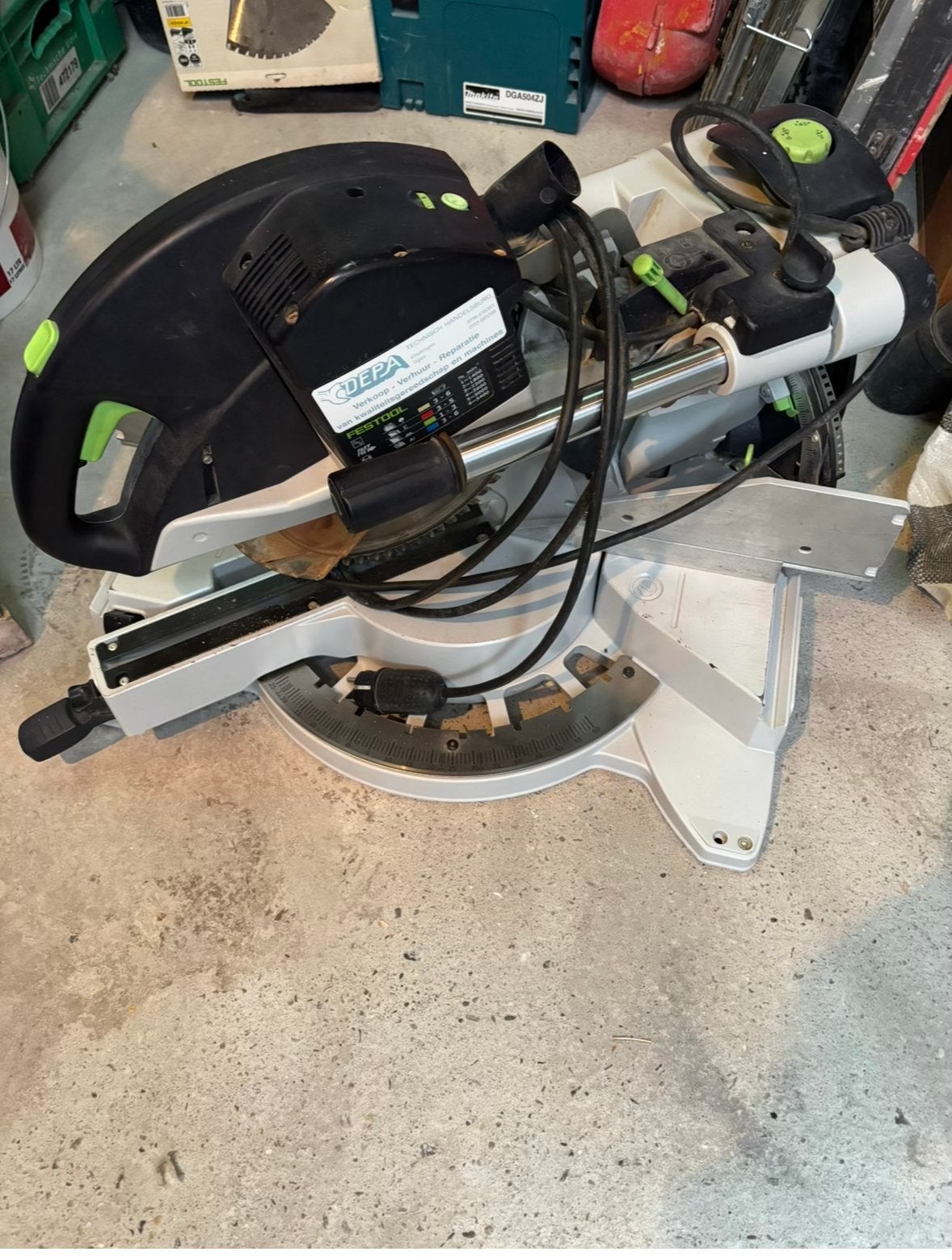 Festool KS120EB afkortverstekzaag, Doe-het-zelf en Verbouw, Gereedschap | Zaagmachines, Ophalen, Zo goed als nieuw, Afkortzaag