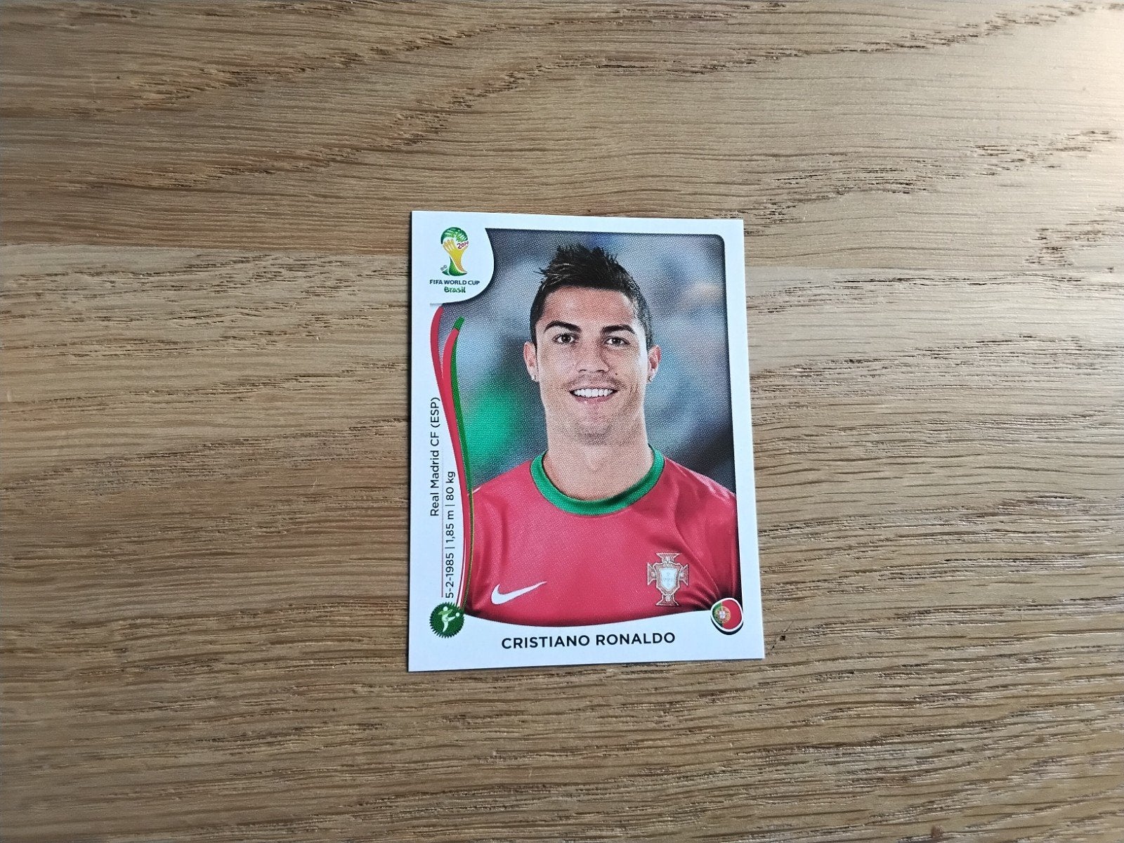 Panini WK 2014 Sticker Cristiano Ronaldo, Verzamelen, Sportartikelen en Voetbal, Ophalen of Verzenden, Zo goed als nieuw, Poster, Plaatje of Sticker