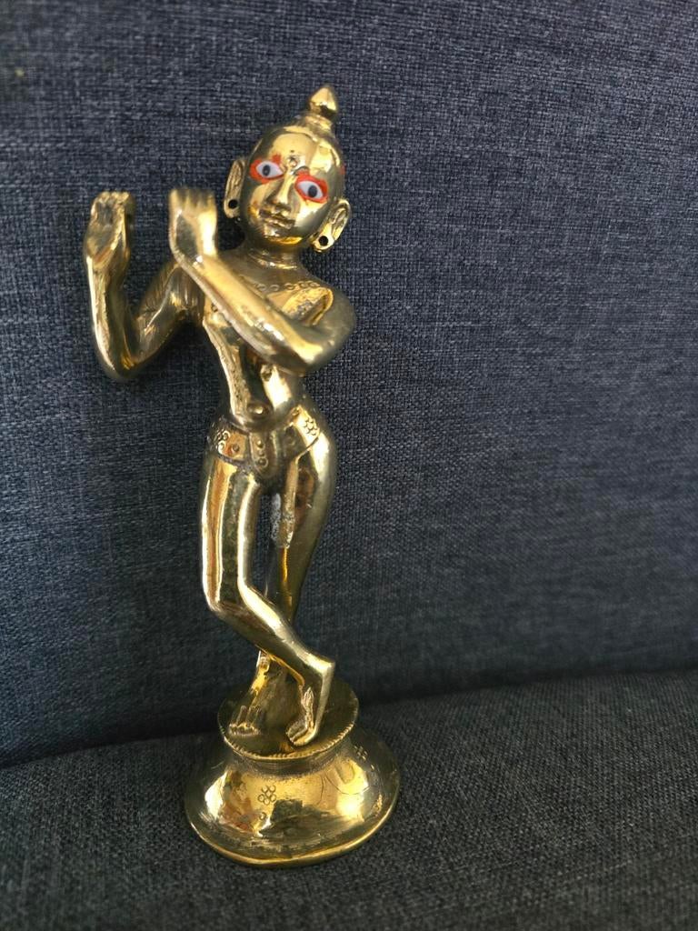 Krishna murti 15 cm, Ophalen of Verzenden, Nieuw, Religie