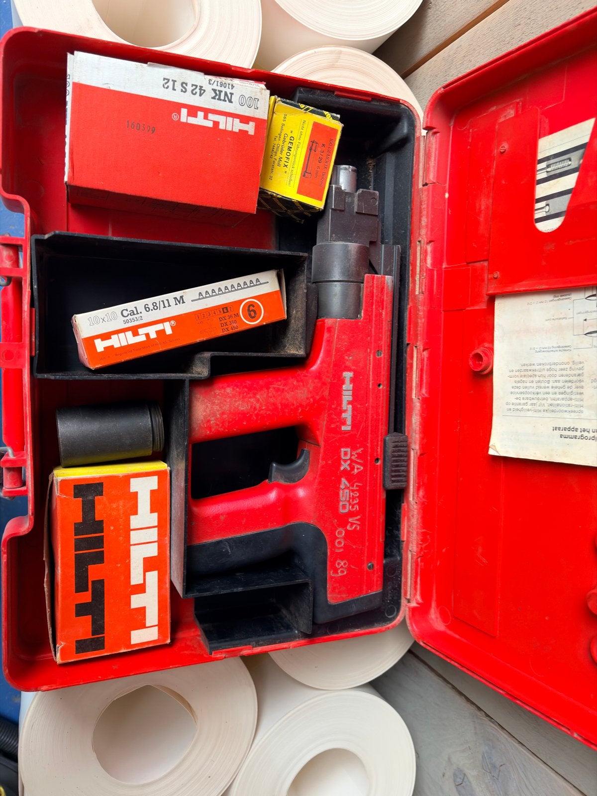 Hilti DX 450 VS Schiethamer in Koffer met Toebehoren, Ophalen, Gebruikt, 600 watt of meer, Overige typen
